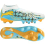 PUMA Future 9 Match Playmaker Gras / Kunstgras Voetbalschoenen (MG) Wit Vibrant Blue Sun Stream Lichtblauw