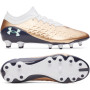 Under Armour Magnetico Pro 6 Gras Voetbalschoenen (FG) Wit Bruin Donkergrijs
