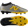 New Balance Tekela Team Low Laced Gras Voetbalschoenen (FG) Kids Grijs Zwart Geel