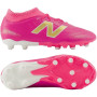 New Balance Tekela V5 Team Gras Voetbalschoenen (FG) Kids Felroze Wit Goud
