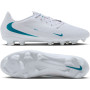 Nike Phantom 6 Low Academy Grass/Artificial Grass Football Boots (MG) White Turquoise