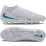 Nike Phantom 6 High Academy Gras / Kunstgras Voetbalschoenen (MG) Wit Turquoise