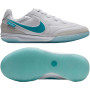 Nike Tiempo Streetgato Chaussures de Foot Street Enfants Blanc Turquoise