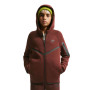 Gilet de sport Nike Tech Fleece pour Enfants, bordeaux et noir