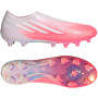 adidas F50 Sparkfusion Elite Veterloze Gras / Kunstgras Voetbalschoenen (MG) Dames Roze Wit