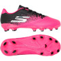Skechers Razor 1.5 Gazon Naturel Chaussures de Foot (FG) Enfants Noir Rose