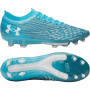 Under Armour Magnetico Elite 5 Gras Voetbalschoenen (FG) Azuurblauw Wit