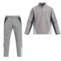 Cruyff Linea Trainingspak 1/4-Zip Kids Lichtgrijs Donkergrijs Lichtblauw