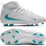 Nike Phantom 6 High Club Gras / Kunstgras Voetbalschoenen (MG) Kids Wit Turquoise