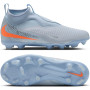 Nike Phantom 6 High Academy Gras / Kunstgras Voetbalschoenen (MG) Kids Lichtblauw Oranje Zilvergrijs
