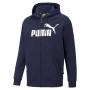 PUMA Essential Big Logo Full-Zip Hoodie Donkerblauw Wit
