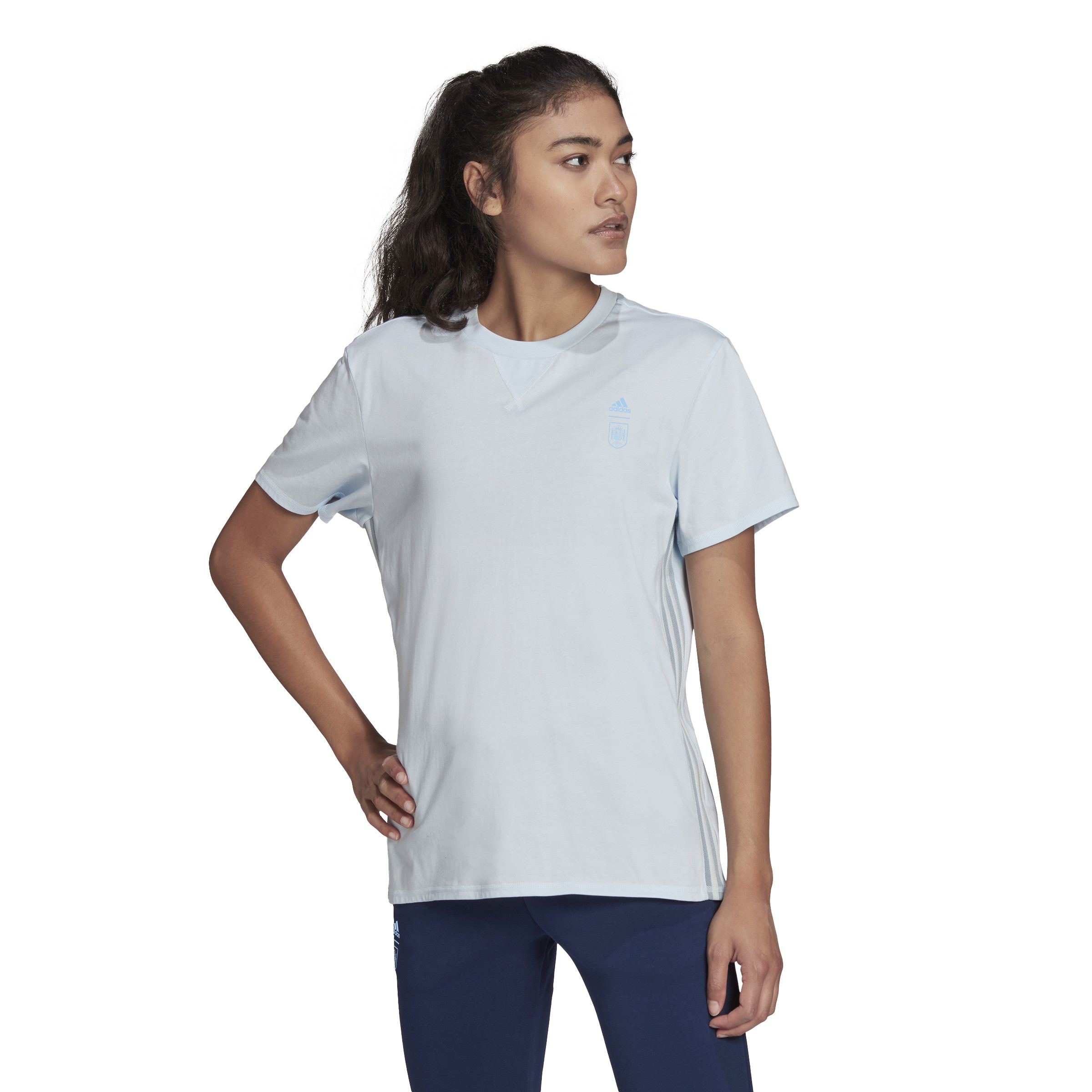 adidas Spanje Travel T-shirt Dames Lichtblauw