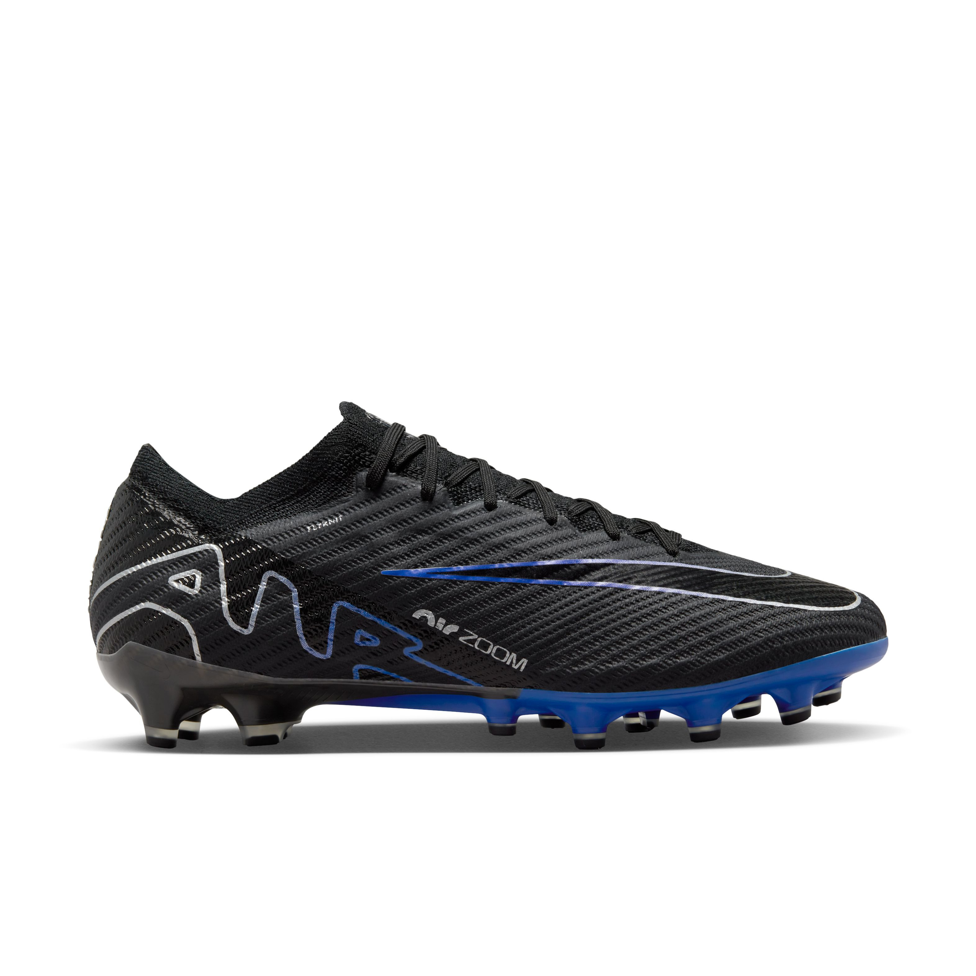 Nike Zoom Mercurial Vapor 15 Elite Artificial Grass Football Shoes (AG)  Black Blue 