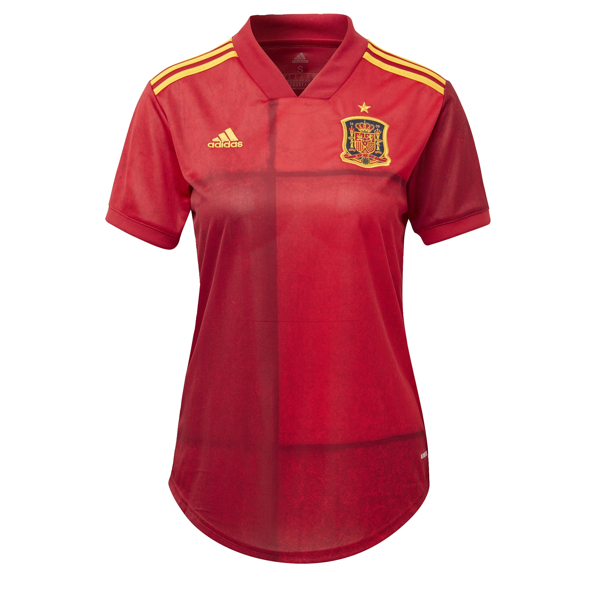 adidas Spanje Thuisshirt 2020-2021 Dames Rood Geel