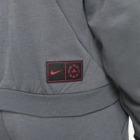 Nike Paris Saint Germain Fleece Hoodie Half-Zip 2021-2022 Dames Donkergrijs Zwart Rood