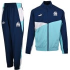 PUMA Olympique Marseille Woven Trainingspak 2023-2024 Donkerblauw Turquoise Wit