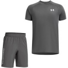 Under Armour Tech 2.0 Wordmark Training Set Kids Dark Grey White