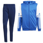 adidas Squadra 25 Hooded Tracksuit Full-Zip Kids Blue Dark Blue White