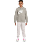 Nike Sportswear Club Big Logo Fleece Hoodie Tracksuit Kids Grey White