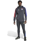 adidas Olympique Lyon Track Trainingspak Hooded 2025-2026 Donkergrijs Goud Rood Blauw