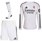 adidas Real Madrid Long Sleeve Home Kit 2025-2026