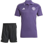 adidas Manchester United Polo Summer Set 2025-2026 Purple Black White