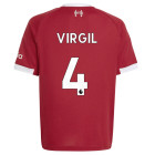 adidas Liverpool Virgil 4 Thuisshirt 2025-2026 Kids