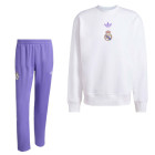 adidas Real Madrid Lifestyler Crew Trainingspak Wit Paars