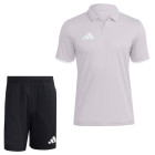 adidas Entrada 26 Polo Training Set Grey White