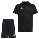 adidas Entrada 26 Polo Training Set Kids Black White