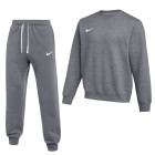 Nike Park 26 Fleece Crew Jogging Suit Dark Grey White
