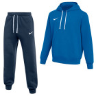 Nike Park 26 Fleece Pullover Hoodie Sweatsuit Blue White