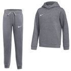 Nike Park 26 Fleece Pullover Hoodie Sweatsuit Kids Dark Grey White