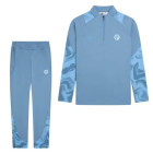 Cruyff Defense Tracksuit 1/4-Zip Kids Blue Light Blue