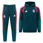 adidas Real Madrid Trainingspak Hooded 2026-2027 Kids Donkergroen Roze Wit
