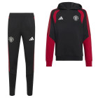 adidas Manchester United Trainingspak Hooded 2026-2027 Kids Zwart Rood Wit