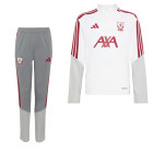 adidas Liverpool Europees Trainingspak 1/4-Zip 2026-2027 Kids Wit Grijs Rood