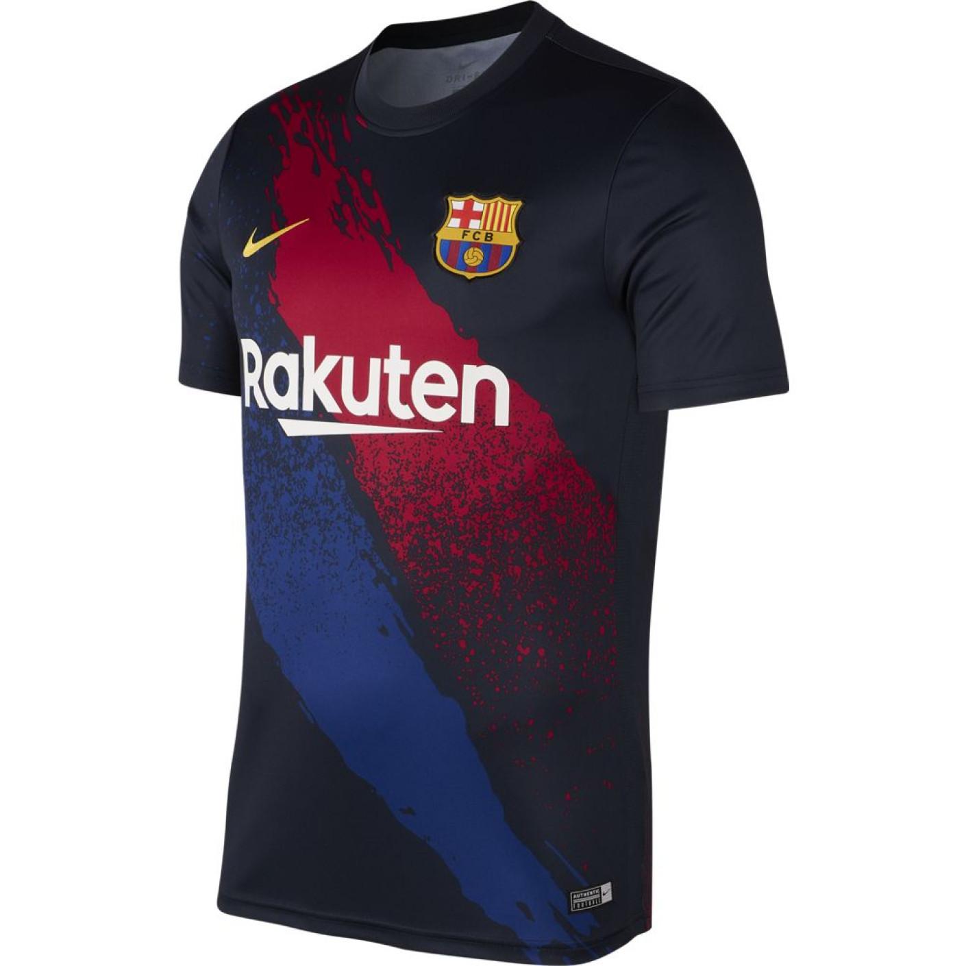 Nike FC Barcelona Dry Pre Match Trainingsshirt 2019-2020 Blauw Geel