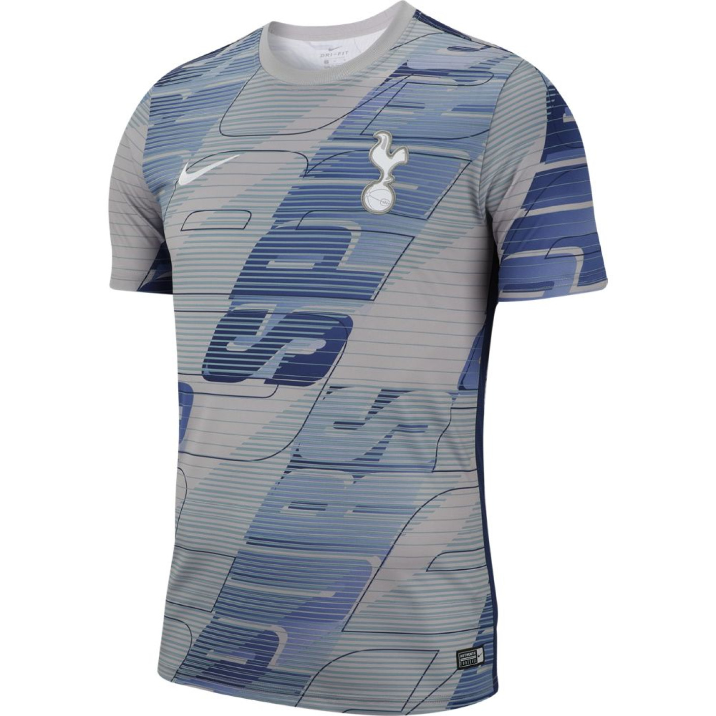 Nike Tottenham Hotspur Dry Pre-Match Trainingsshirt 2019-2020 Grijs Blauw