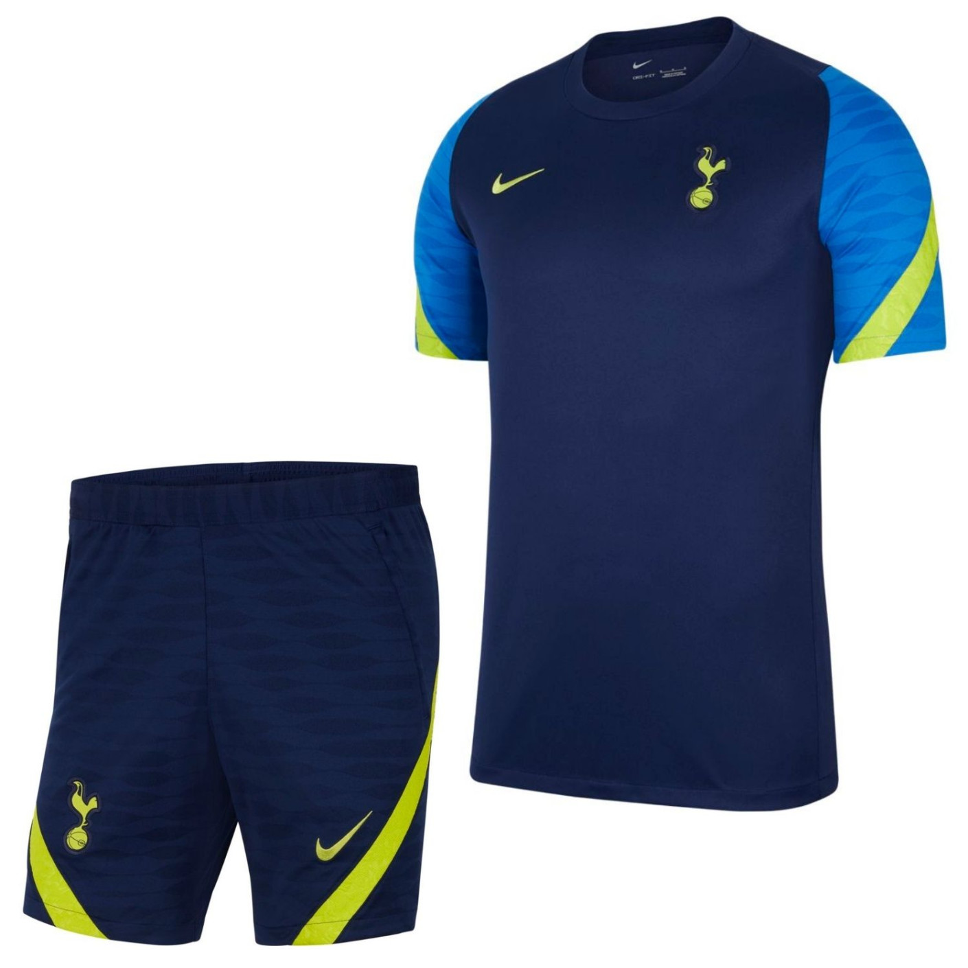 Nike Tottenham Hotspur Strike Trainingsset 2021-2022 Donkerblauw Geel