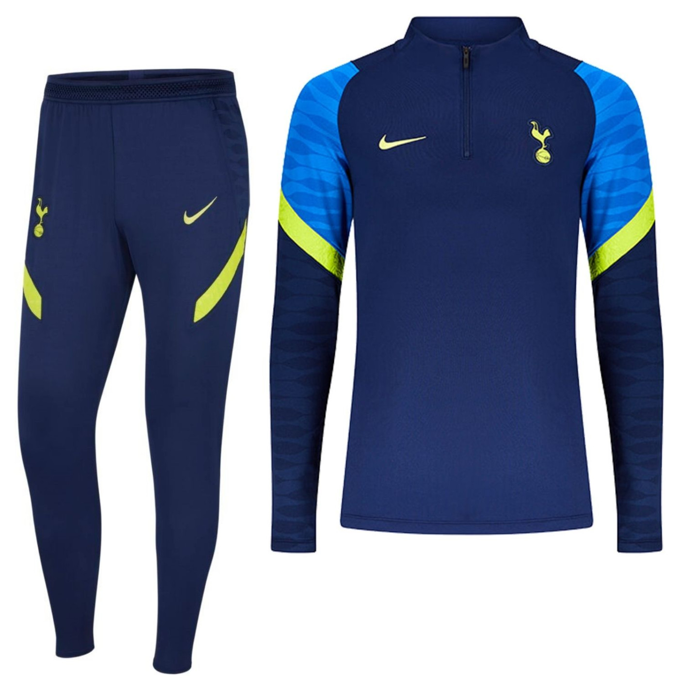 ontwikkelen Omgaan was Nike Tottenham Hotspur Strike Drill Trainingspak 2021-2022 Donkerblauw Geel