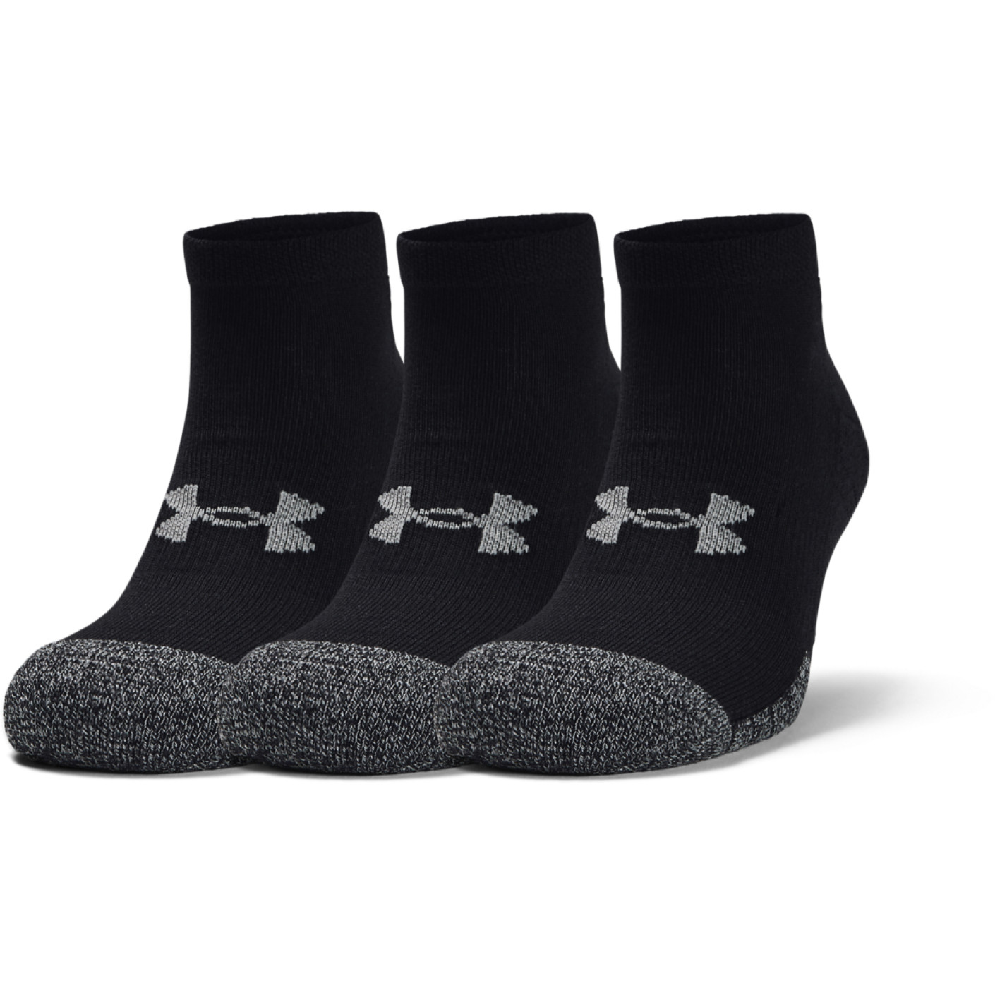 Under Armour HeatGear Low Cut Sportsokken 3-Pack Zwart Grijs