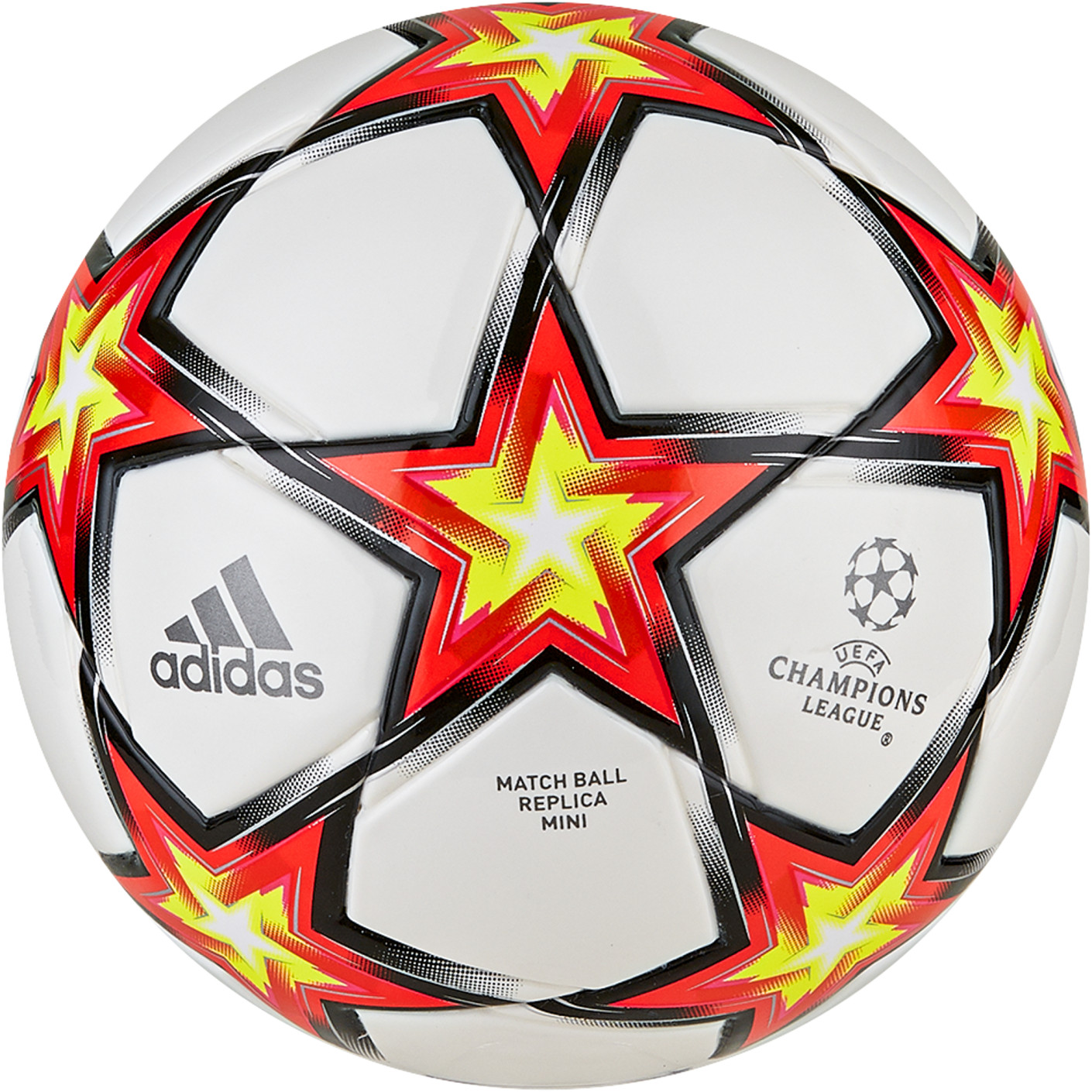 adidas Champions League Mini Voetbal Maat 1 PS Wit Rood Geel
