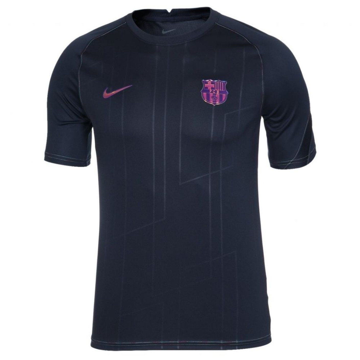 Nike FC Barcelona Pre-Match Trainingsshirt 2021-2022 Kids Donkerblauw Multicolor