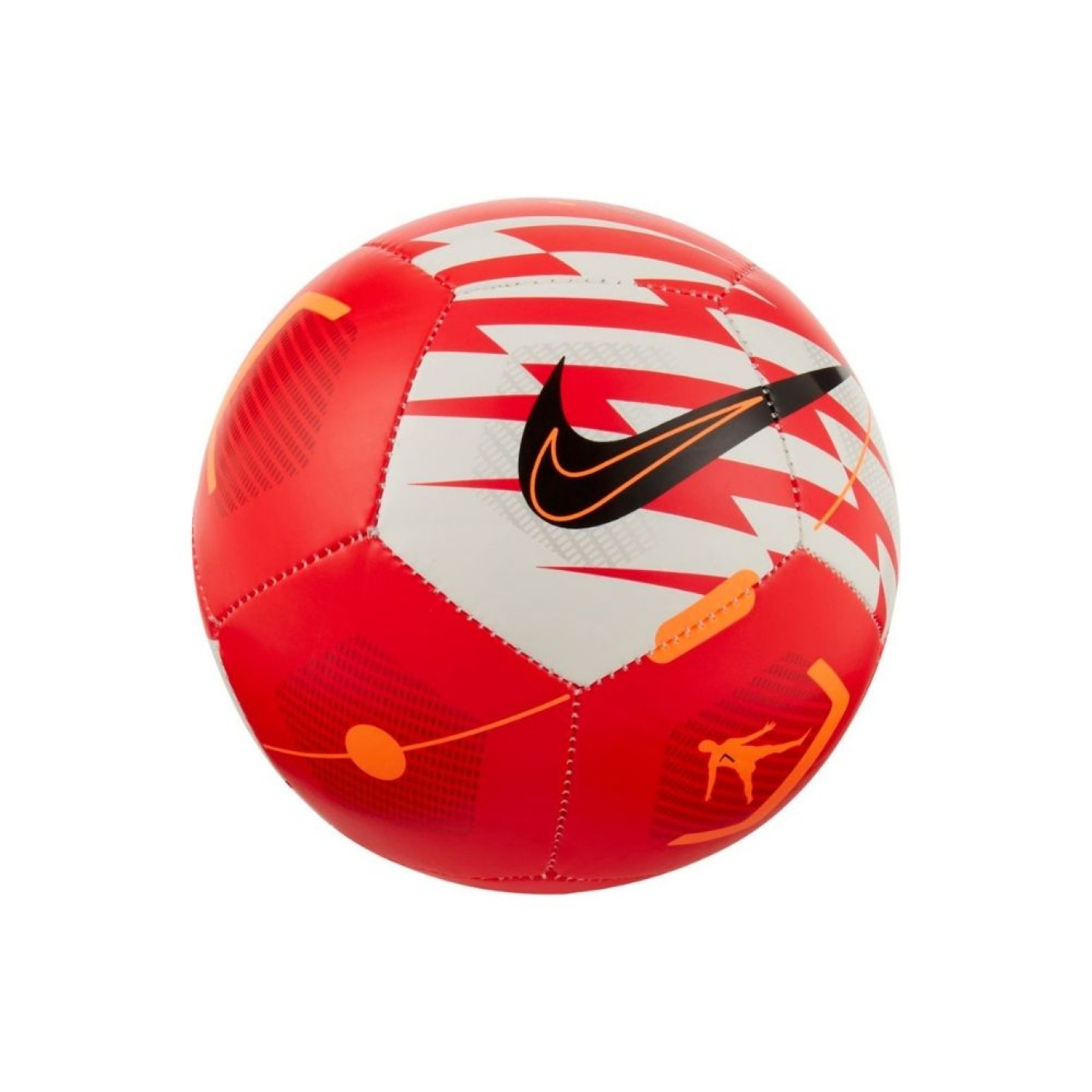 Nike CR7 Skills Mini Voetbal Maat 1 Felrood Oranje Zwart