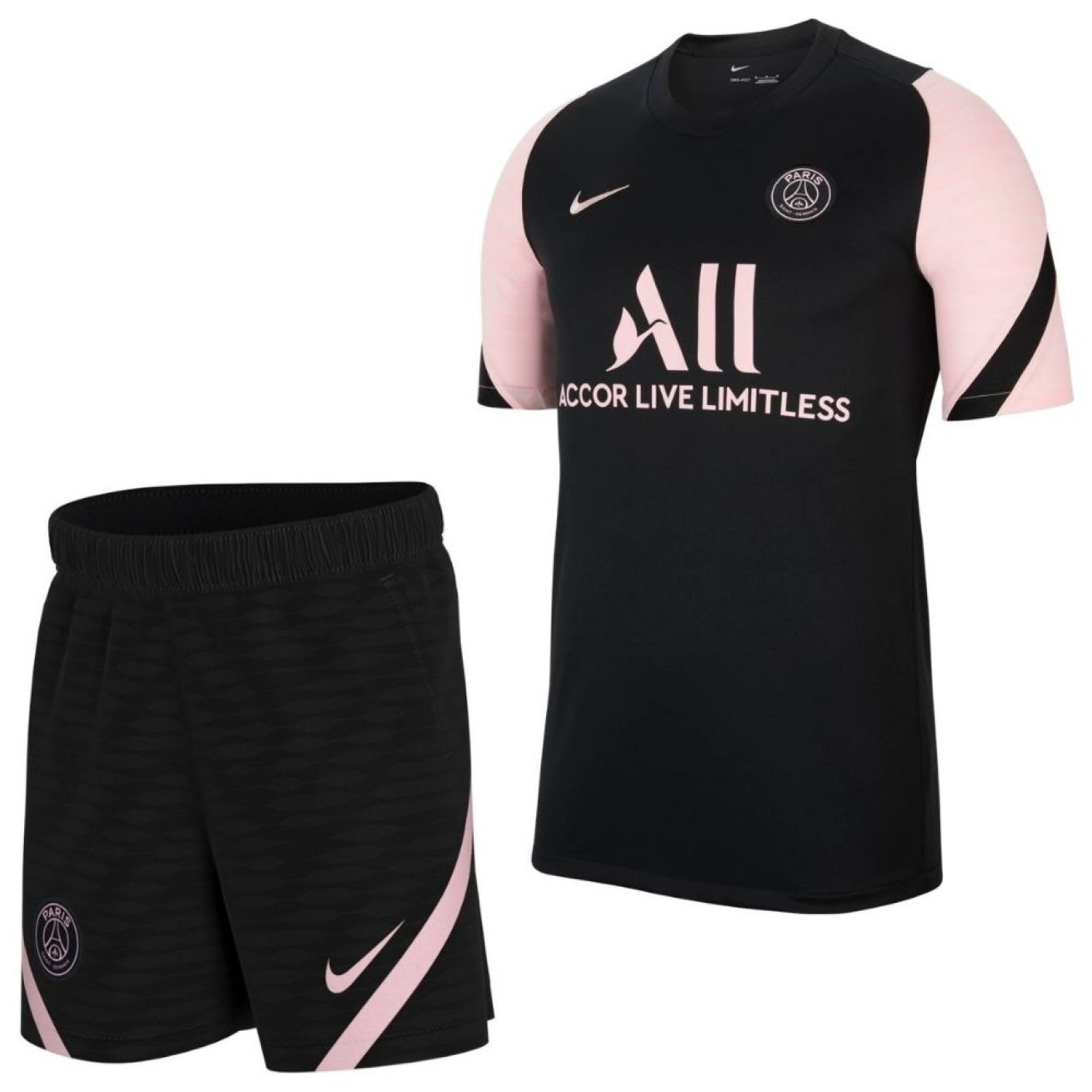 paus voeden jeans Nike Paris Saint Germain Strike Trainingsset 2021-2022 Dames Zwart Roze