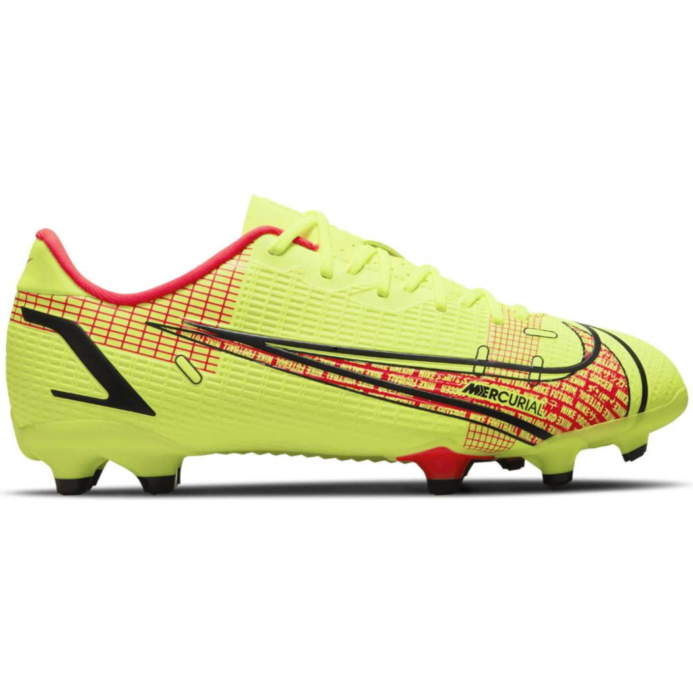 Nike Mercurial Vapor 14 Academy Gras / Kunstgras Voetbalschoenen (MG) Kids  Geel Rood Zwart