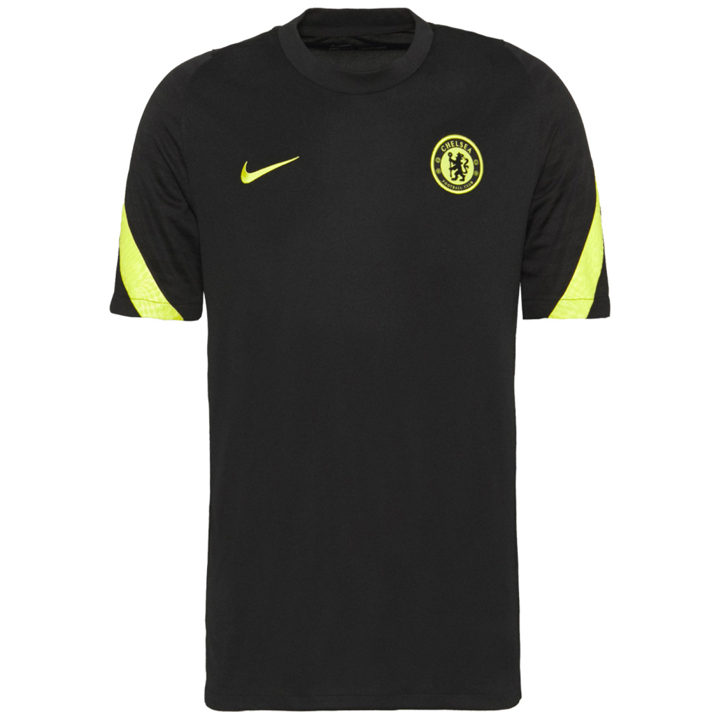 Nike Chelsea Strike Trainingshirt 2021-2022 Zwart Geel