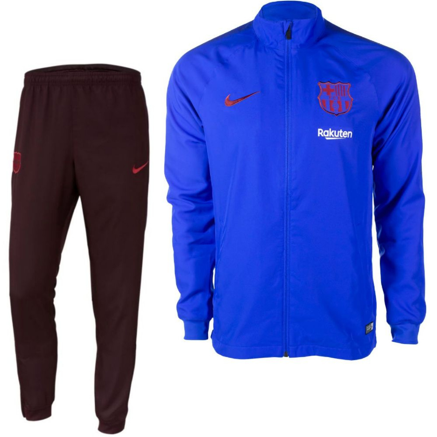 Nike FC Barcelona Dry Strike Woven Trainingspak 2019-2020 Blauw Rood