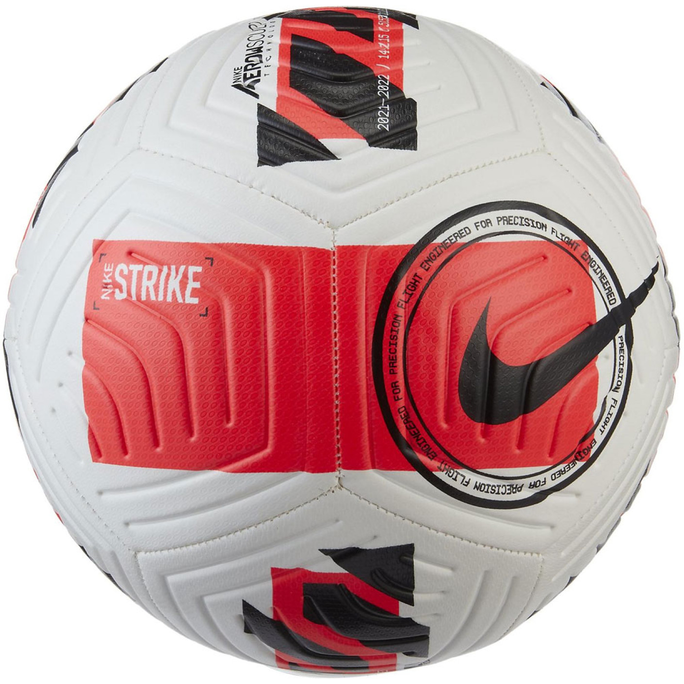 Nike Strike Voetbal Maat 5 Wit Felrood Zwart